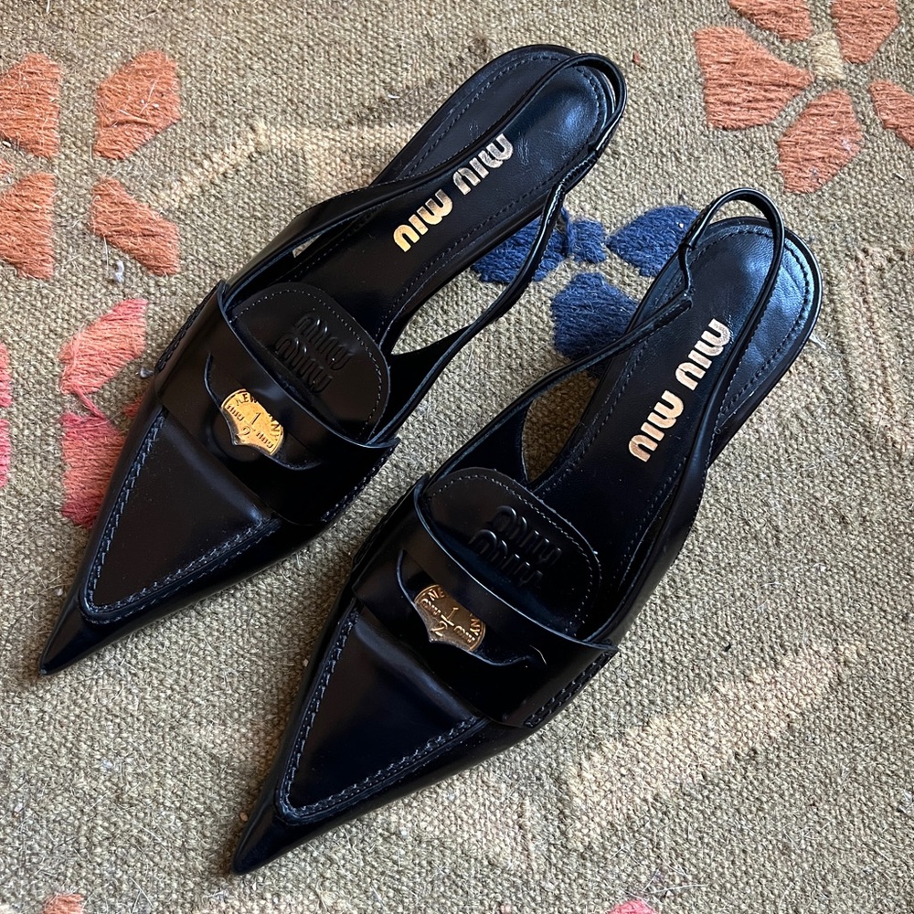 Miu Miu Kitten Heel Slingbacks